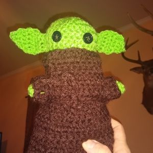 Crochet baby Yoda doll